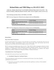 Amended Refund Rules w.e.f 01-07-2013 - Irctc