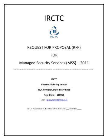 FOR Managed Security Services - Irctc