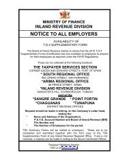 Availability of TD4 Supplementary Form - Inland Revenue Division