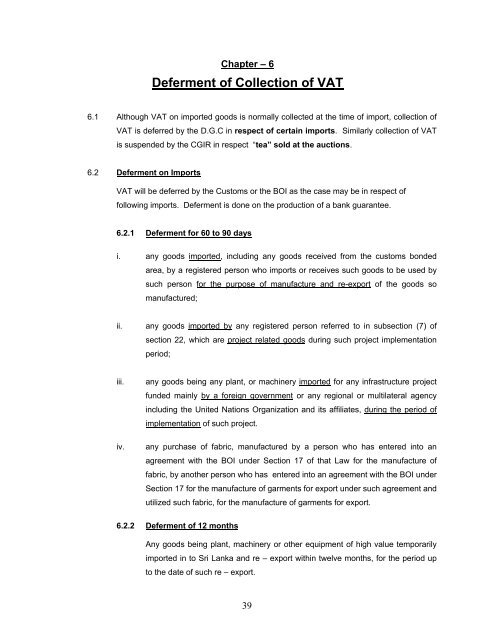 VAT Guide to Value Added Tax - sri lanka inland revenue ...