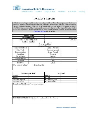 incident report