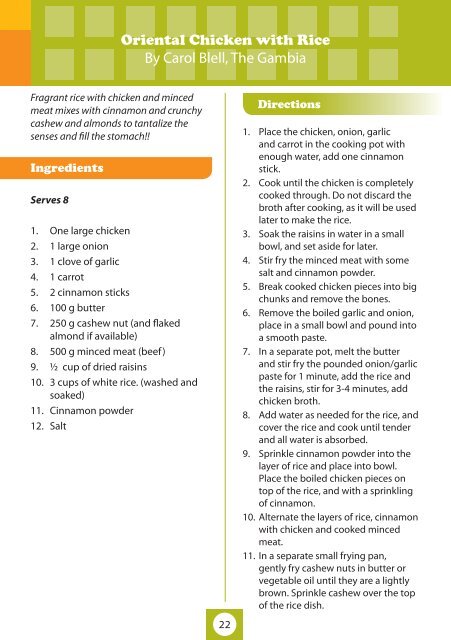 The Cashew Cookbook: - International Relief & Development