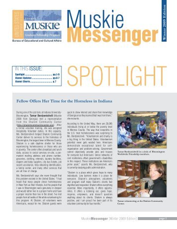 Muskie Messenger Winter 2009 - IREX