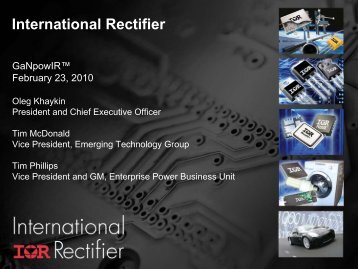GaNpowIR - International Rectifier