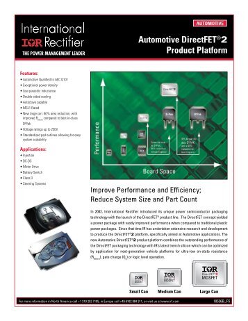 Automotive DirectFET®2 Product Platform - International Rectifier