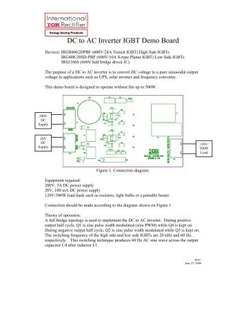 DC to AC Inverter IGBT Demo Board