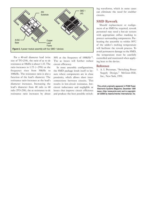 New Materials and Technologies Solve Hermetic SMD Integration