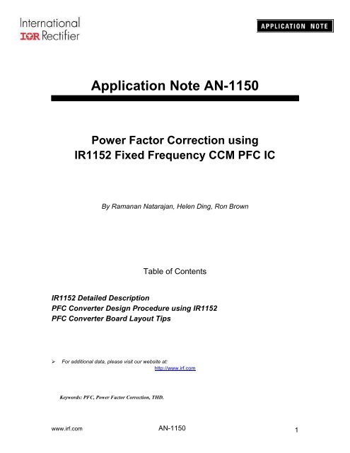 Application Note AN-1150 - International Rectifier