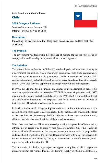 Good Practices and Innovations in Public Governance 2003-2011