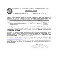 open tender notice - Indian Railways Institute of Electrical Engineering