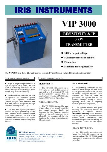 VIP 3000 - IRIS Instruments