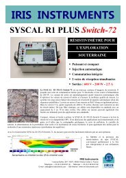 IRIS INSTRUMENTS SYSCAL R1 PLUS Switch-72