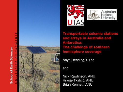 Transportable seismic stations and arrays in Australia and ... - IRIS