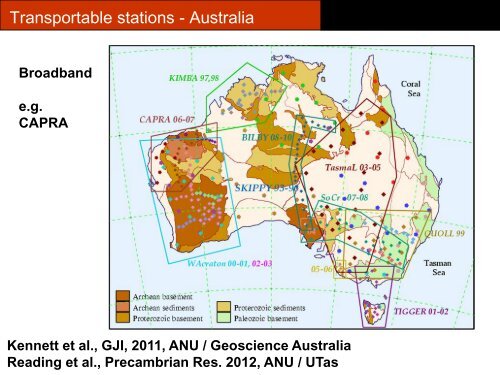 Transportable seismic stations and arrays in Australia and ... - IRIS