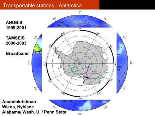 Transportable seismic stations and arrays in Australia and ... - IRIS