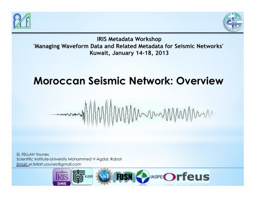 Moroccan Seismic Network: Overview - IRIS