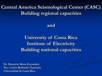 Central America Seismological Center - IRIS