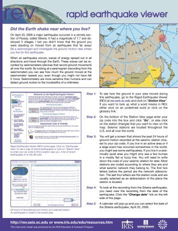 rapid earthquake viewer - IRIS