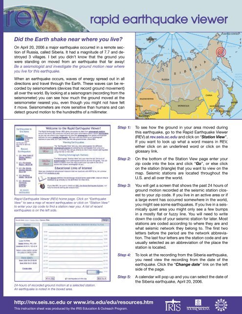 rapid earthquake viewer - IRIS