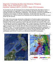 Magnitude 7.6 Earthquake Moro Gulf, Mindanao, Philippines ... - IRIS