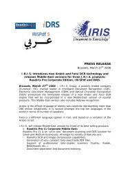 Arabic OCR technology - IRIS