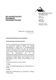 DIE BAUWIRTSCHAFT INFORMIERT ... - Bauwirtschaft Südbaden