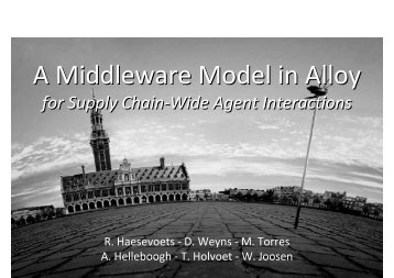 A Middleware Model in Alloy A Middleware Model in Alloy - IRIT