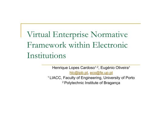 Virtual Enterprise Normative Framework within Electronic ... - IRIT