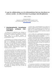 Ce que les collaborations avec les informaticiens font aux ... - IRIT