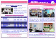 IRITM newsletter - Indian Railways Institute of Transport Management