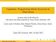 Copatterns: Programming Infinite Structures by Observations - IRIT