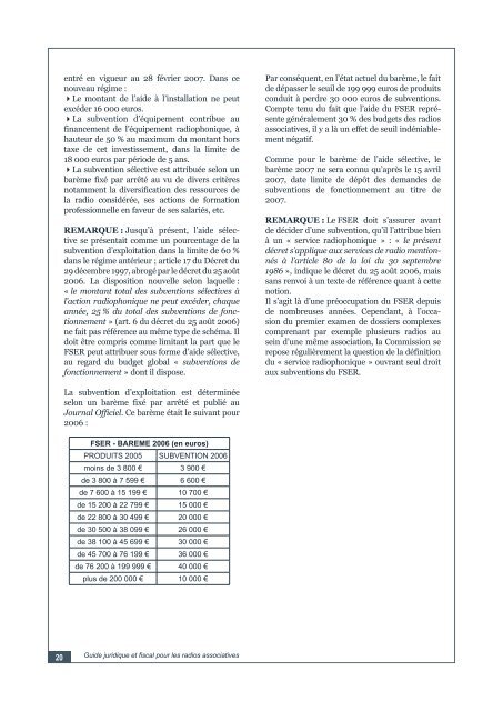 Guide juridique et fiscal des radios associatives - Association Opale ...