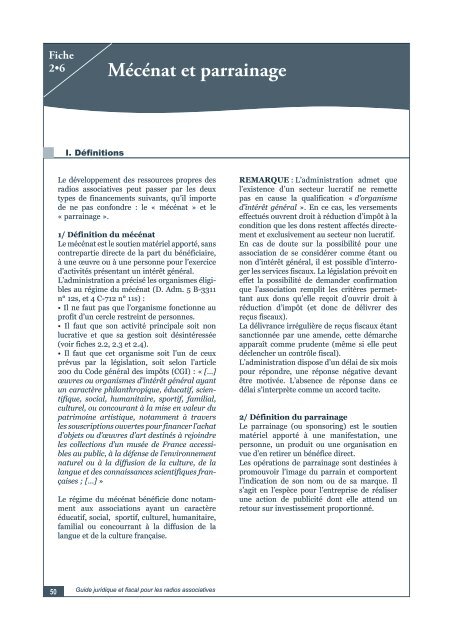 Guide juridique et fiscal des radios associatives - Association Opale ...