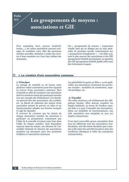 Guide juridique et fiscal des radios associatives - Association Opale ...