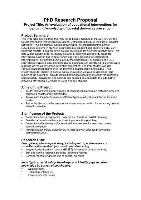 research proposal during phd