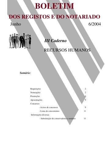 III Caderno - Instituto dos Registos e Notariado