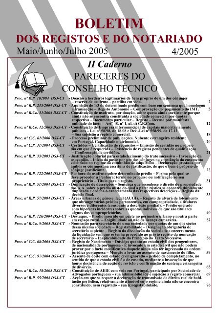 II Caderno - Instituto dos Registos e Notariado