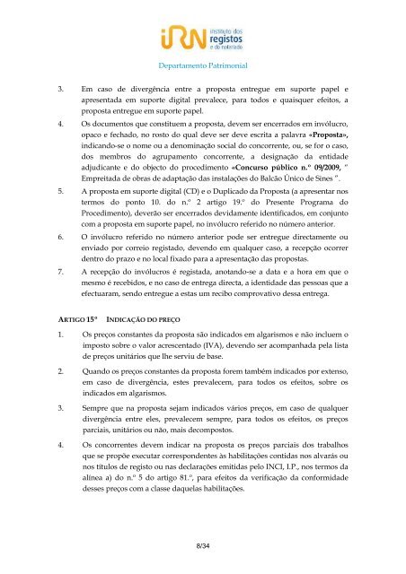 programa de procedimento - Instituto dos Registos e Notariado