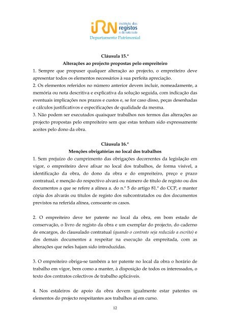 Caderno de Encargos