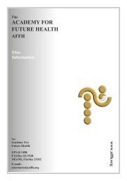 ACADEMY FOR FUTURE HEALTH - AFFH