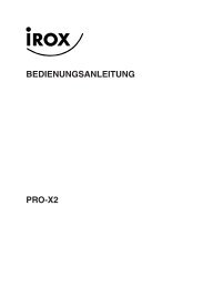 BEDIENUNGSANLEITUNG PRO-X2 - Irox