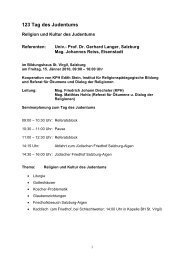 Unterlagen zum Tag des Judentums 2010 - IRPB-Salzburg