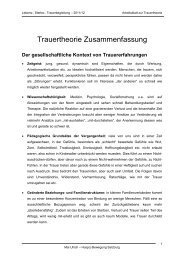 Trauertheorie Zusammenfassung - IRPB-Salzburg