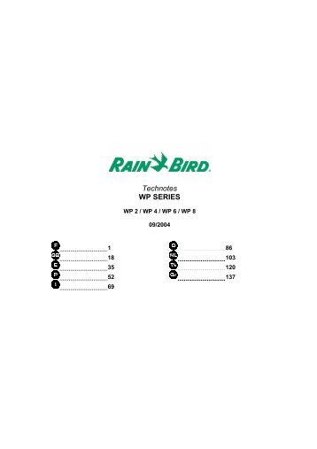 Technotes WP SERIES - Rain Bird