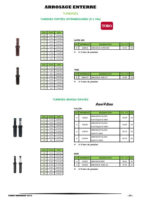 ARROSAGE ENTERRE - irrishop