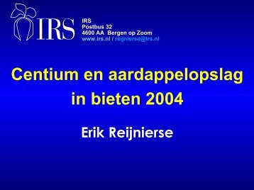 Centium en aardappelopslag in bieten 2004.pdf - Irs