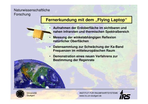 Flying Laptop - IRS - Universität Stuttgart