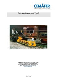 Schotterförderband Typ F - Cemafer GmbH