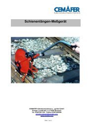 Schienenlängen-Meßgerät - Cemafer GmbH