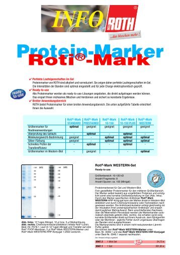 Protein-Marker Roti®-Mark - Carl Roth
